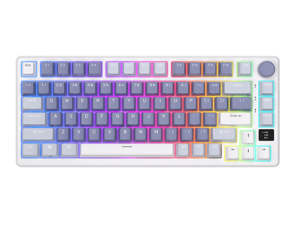Klawiatura Royal Kludge RKM75 RGB (Silver switch) - Niebieska RKM75 silver switch